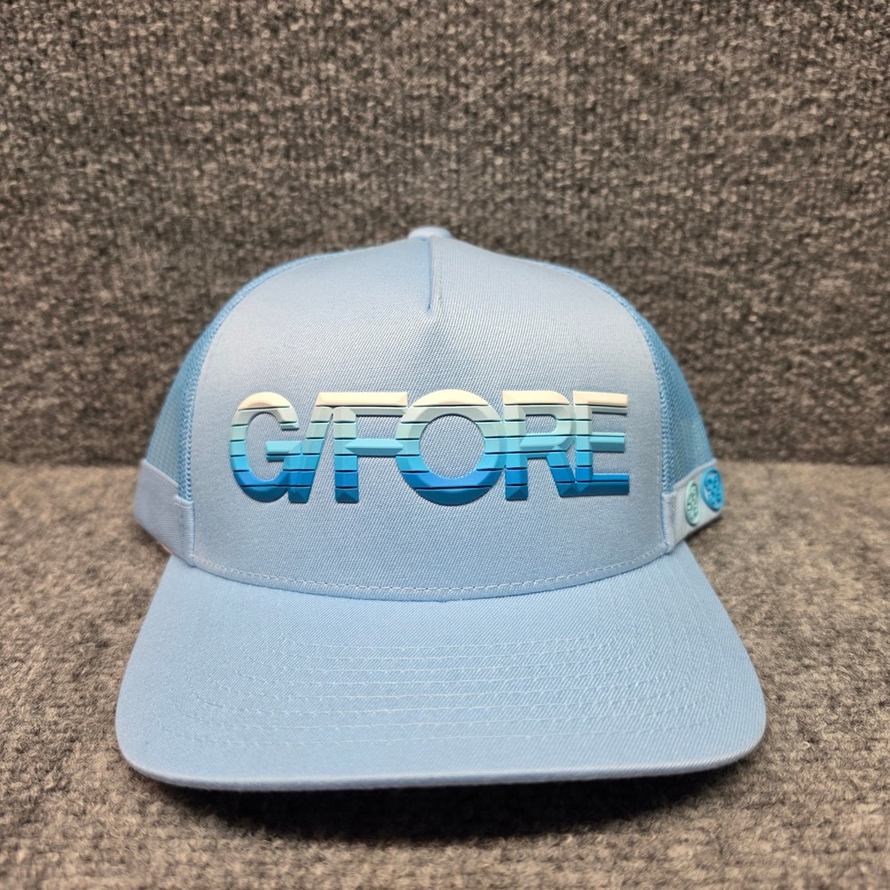 G/FORE Baja Blue Trucker Hat Golf Snapback 3D Silicone Logo GMH000062 OSFA NEW